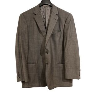 Joseph Abboud Blazer Men 46R Gray Tollegno 1900 Wool Super 120 Jacket Office